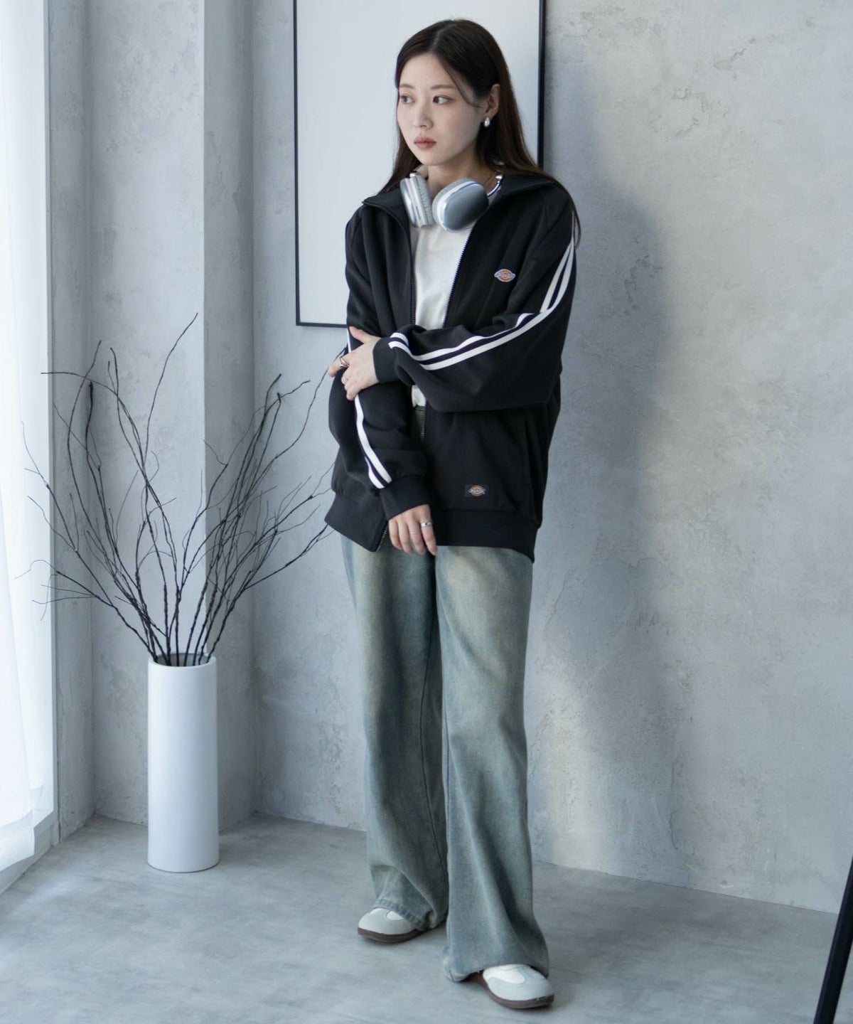 Dickies ポンチ素材 トラックジャケット メンズ