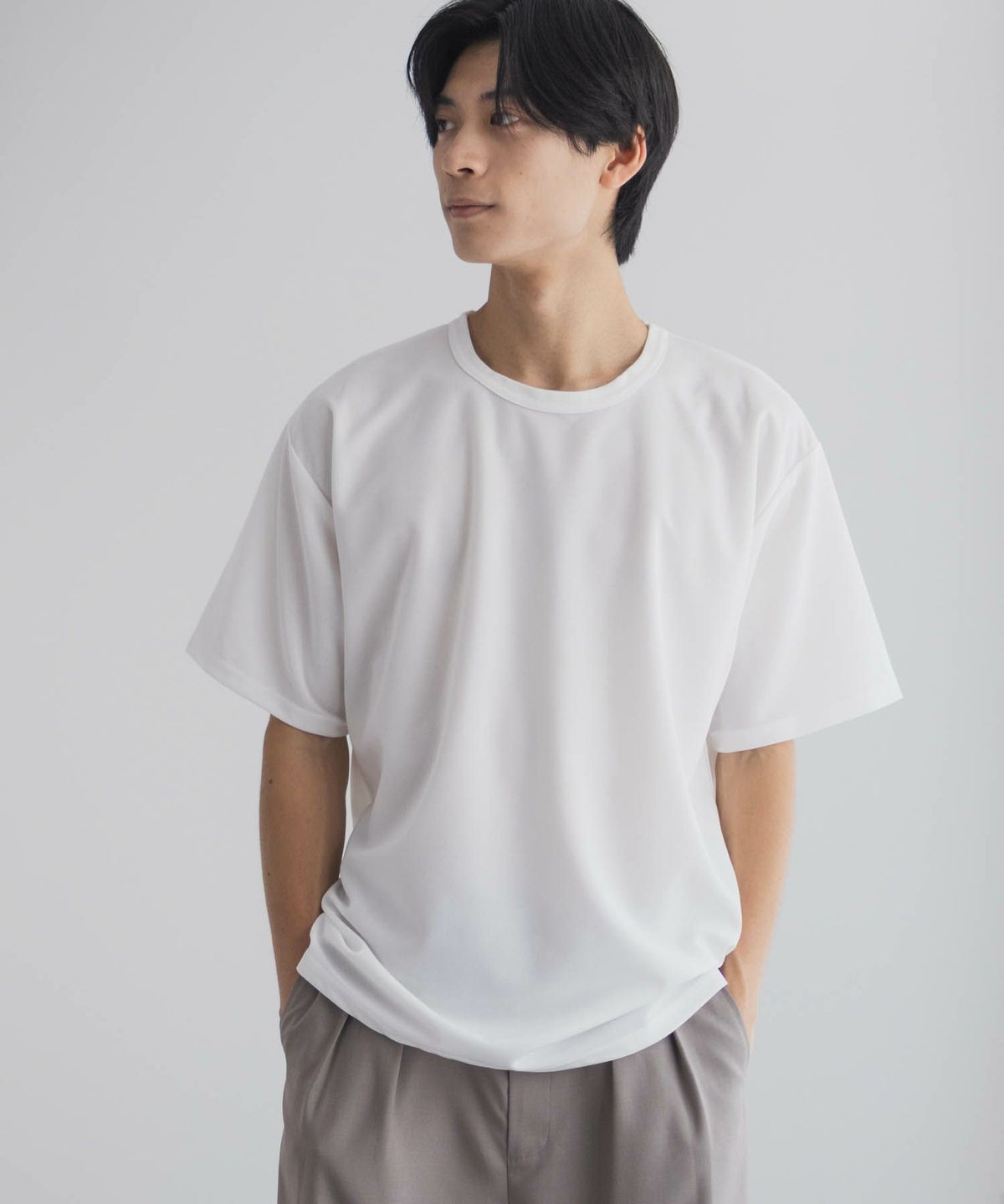 NAVY ジョーゼットクルーTシャツ メンズ