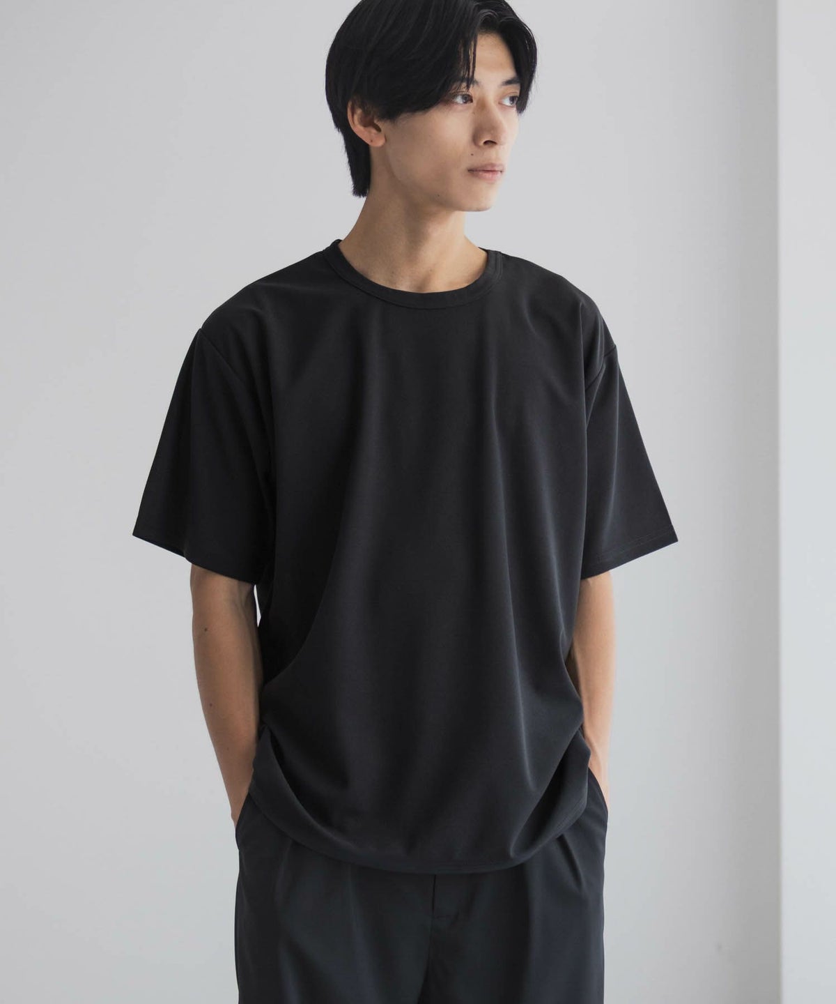 NAVY ジョーゼットクルーTシャツ メンズ