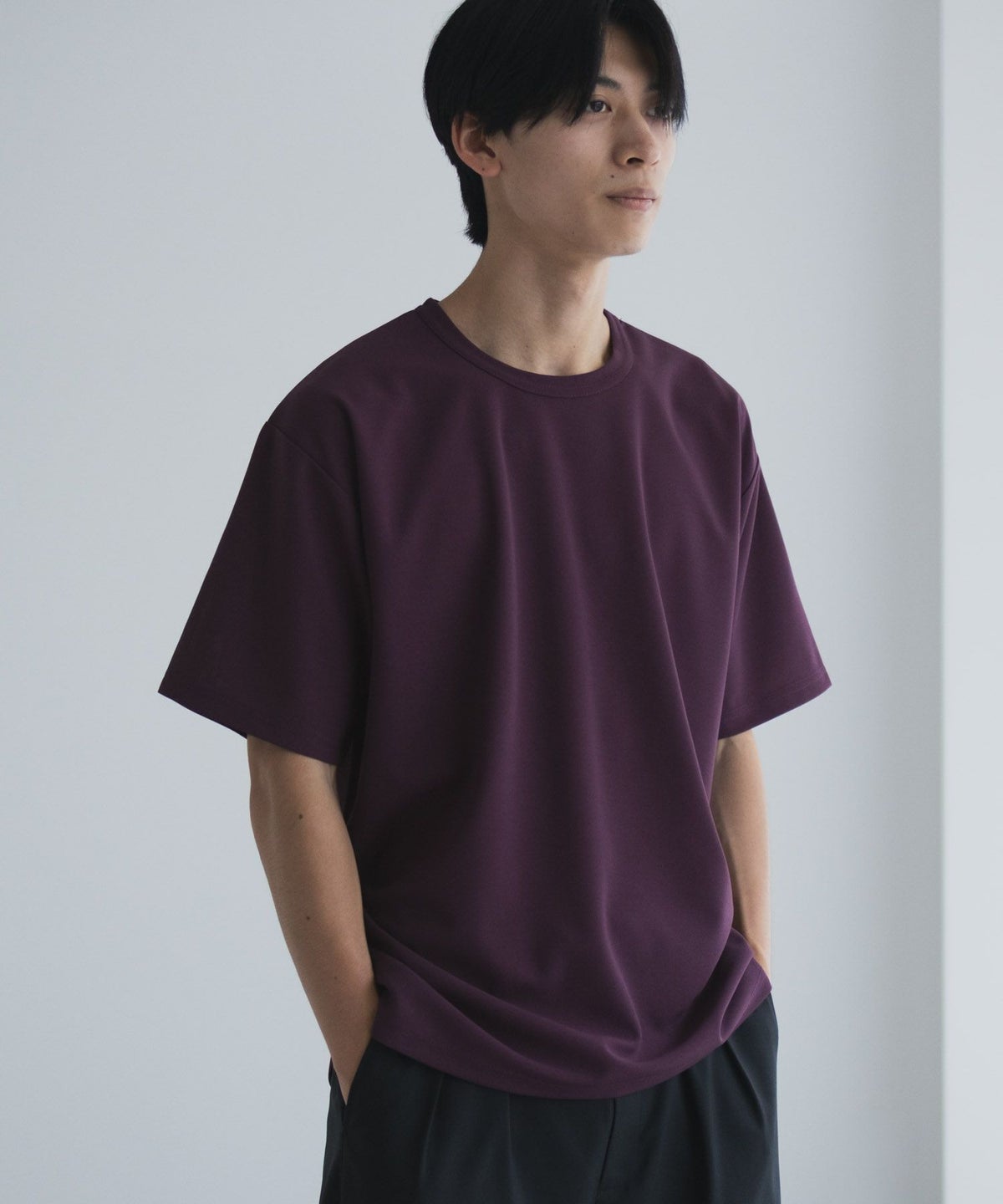 NAVY ジョーゼットクルーTシャツ メンズ