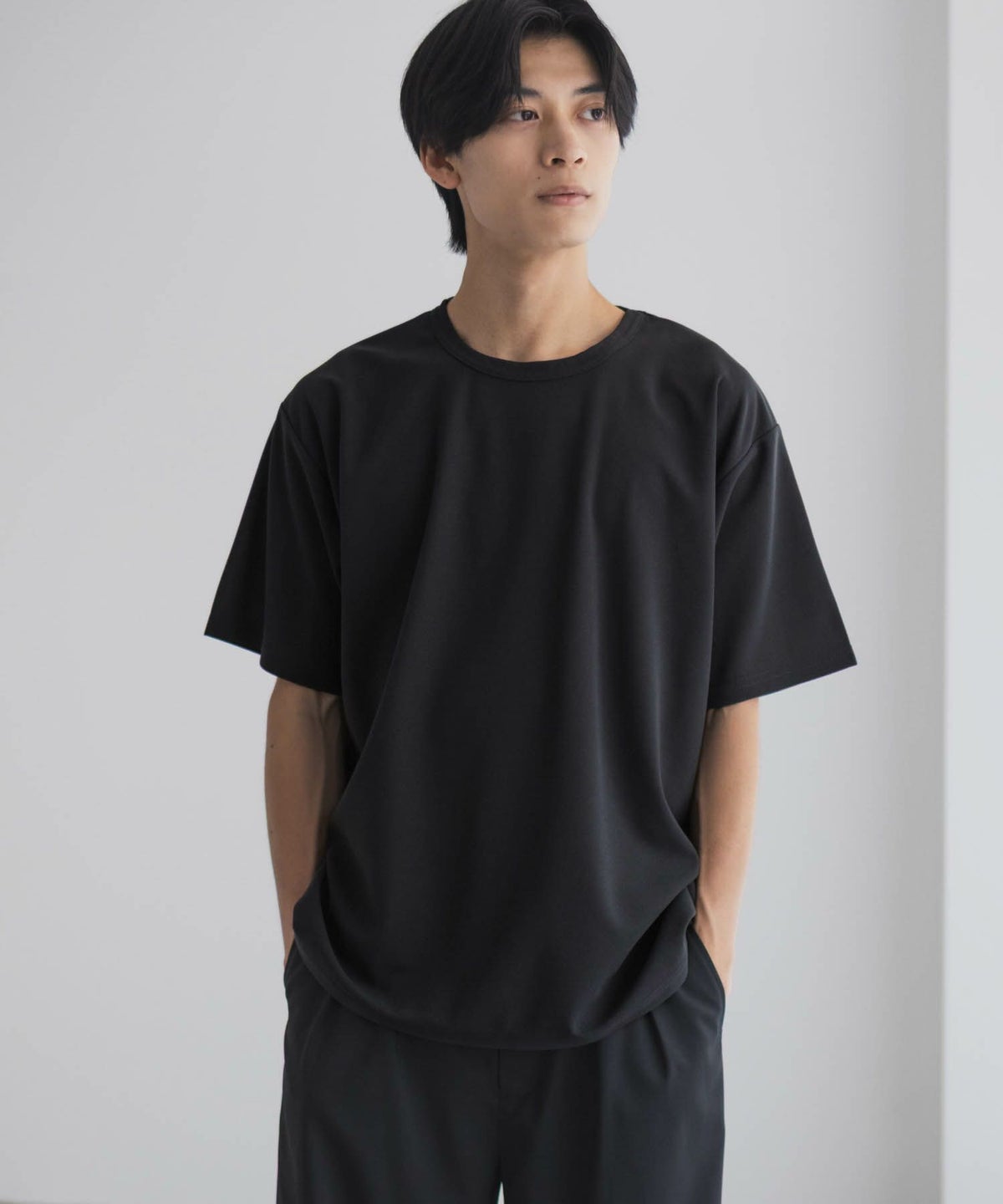 NAVY ジョーゼットクルーTシャツ メンズ