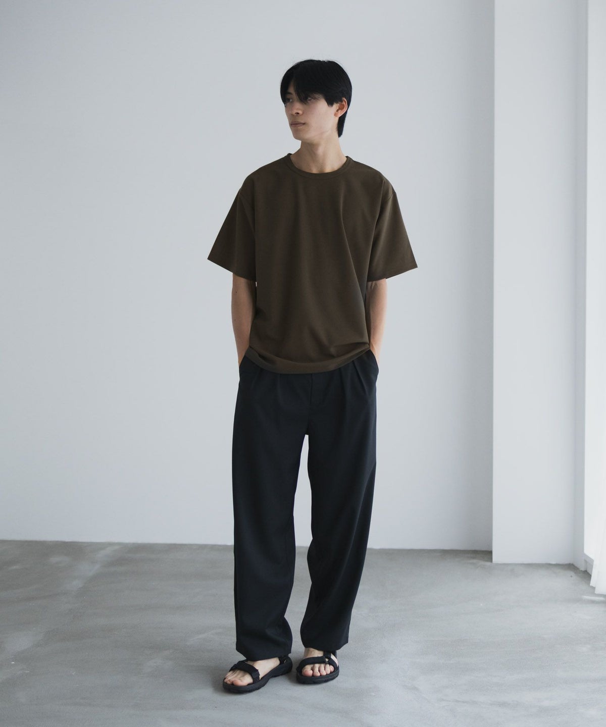 NAVY ジョーゼットクルーTシャツ メンズ