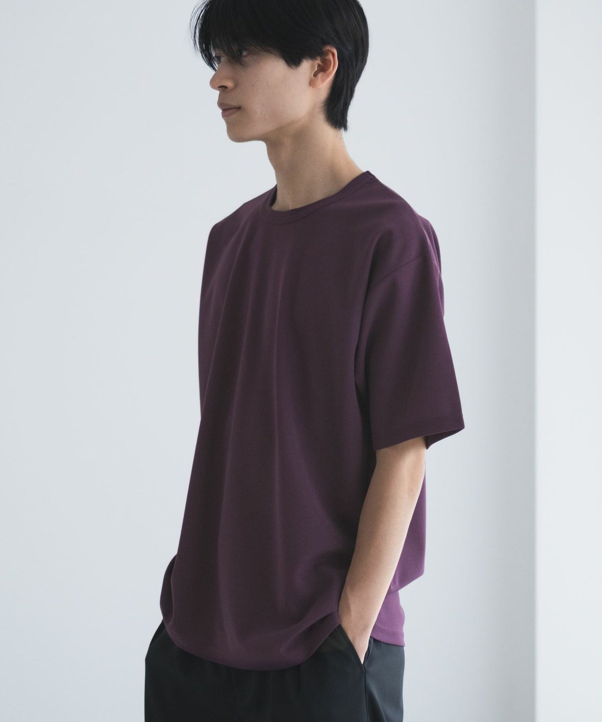 NAVY ジョーゼットクルーTシャツ メンズ