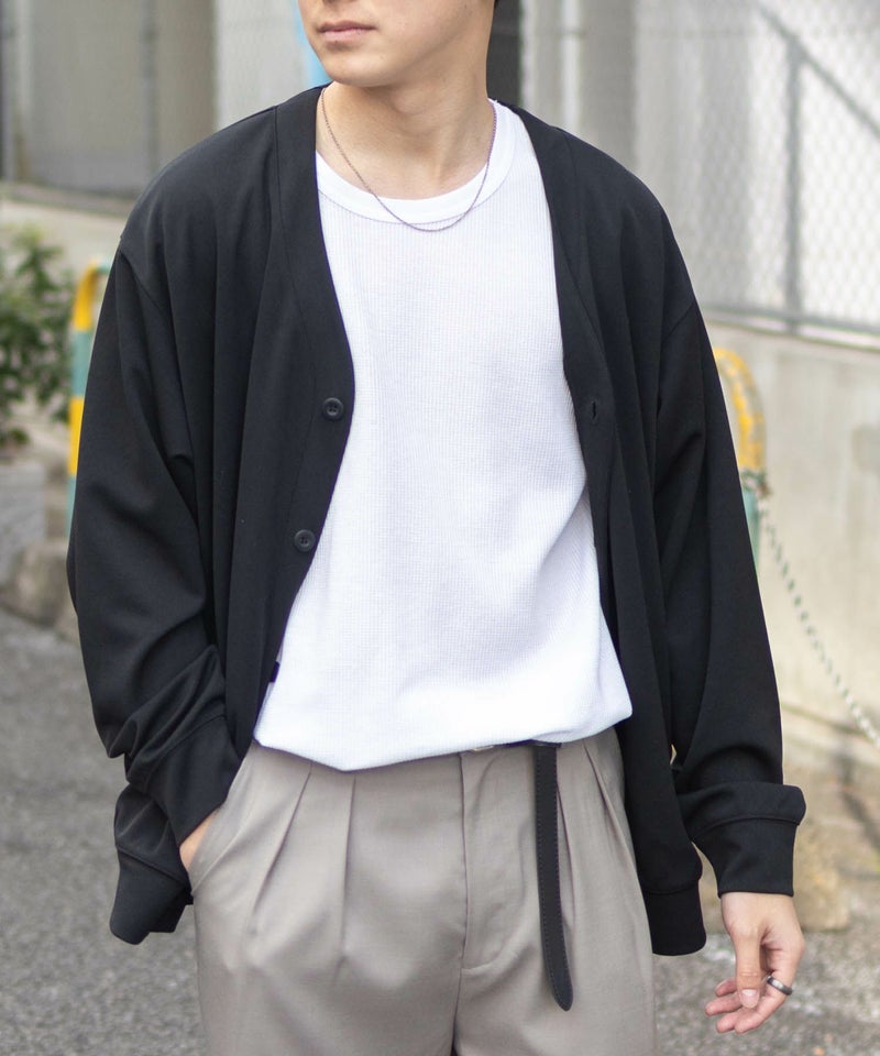 NAVY  ワッフルクルーTシャツ メンズ商品画像-7