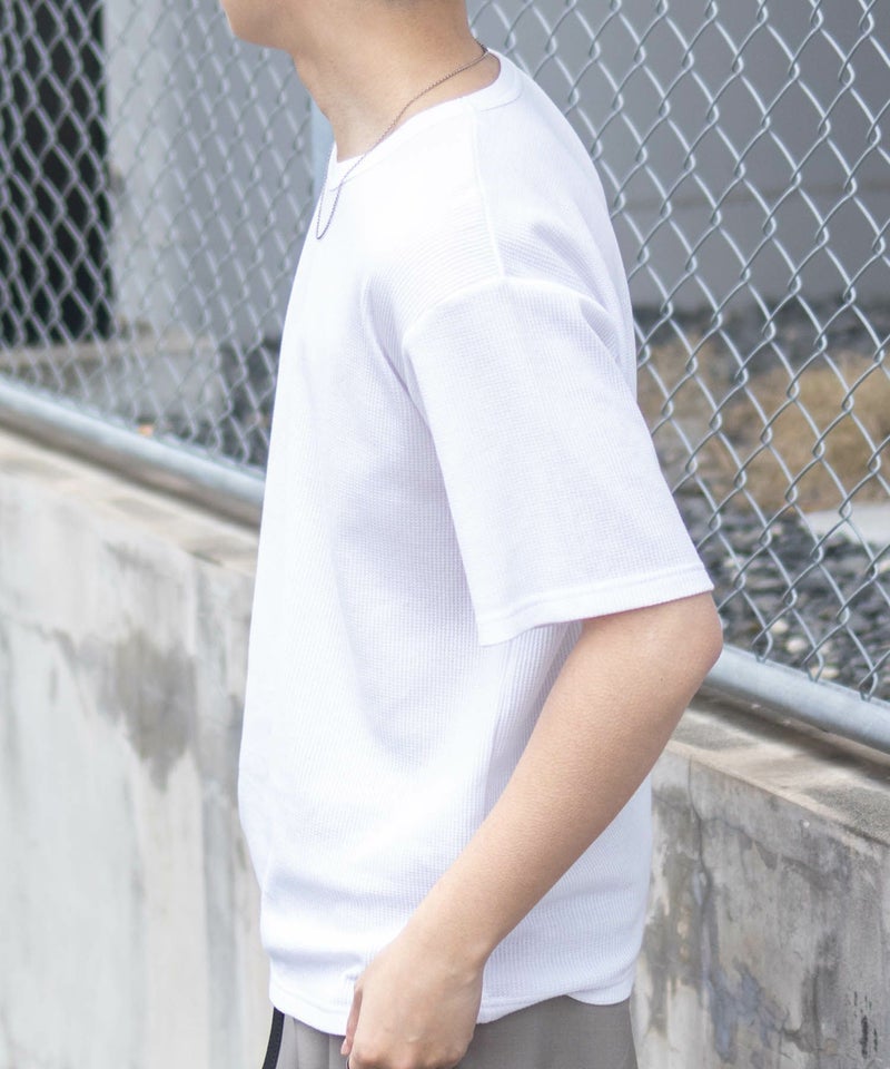 NAVY  ワッフルクルーTシャツ メンズ商品画像-8