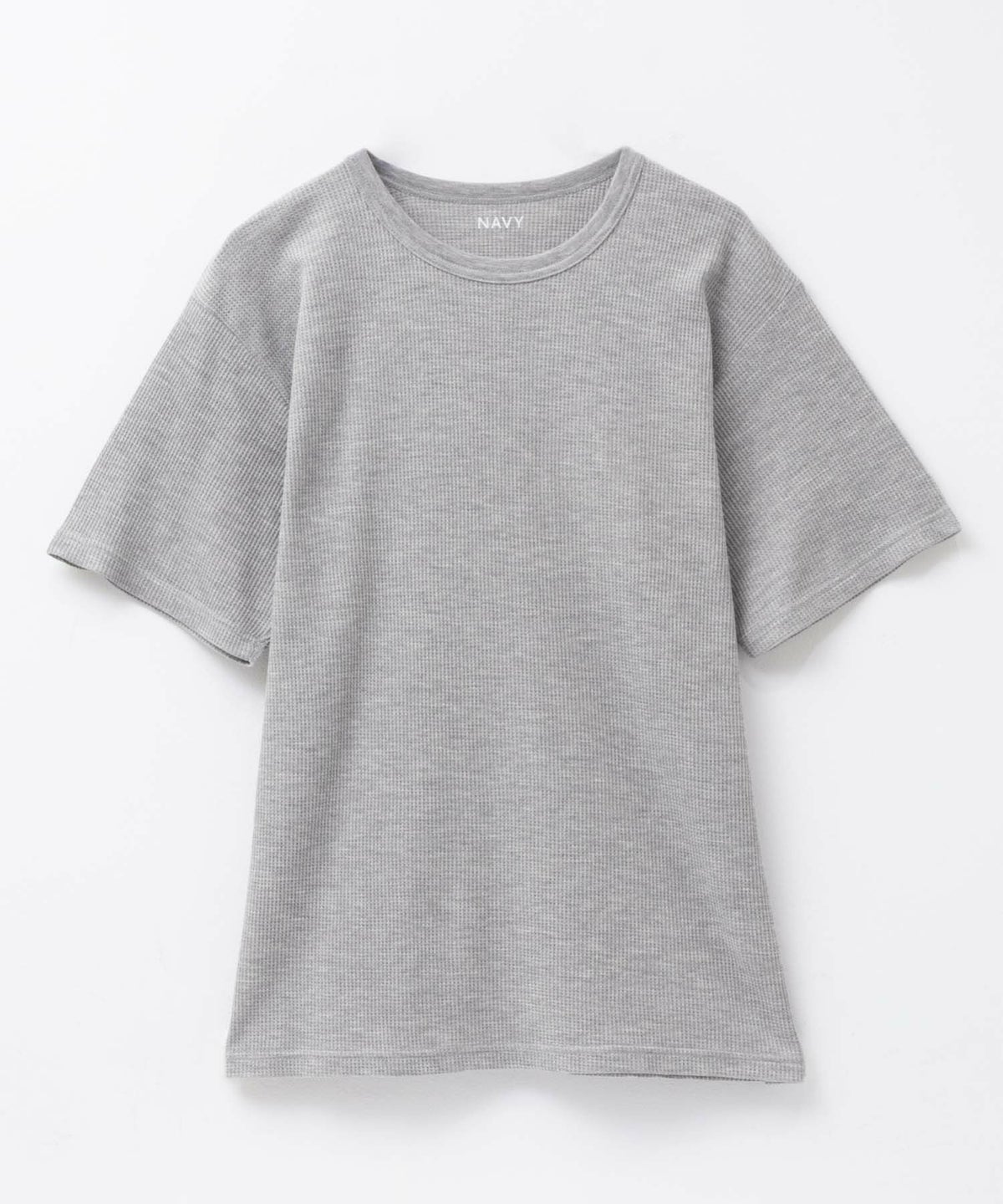 NAVY ワッフルクルーTシャツ メンズ
