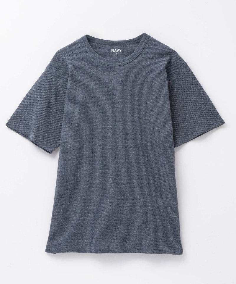 NAVY  ワッフルクルーTシャツ メンズ商品画像-31
