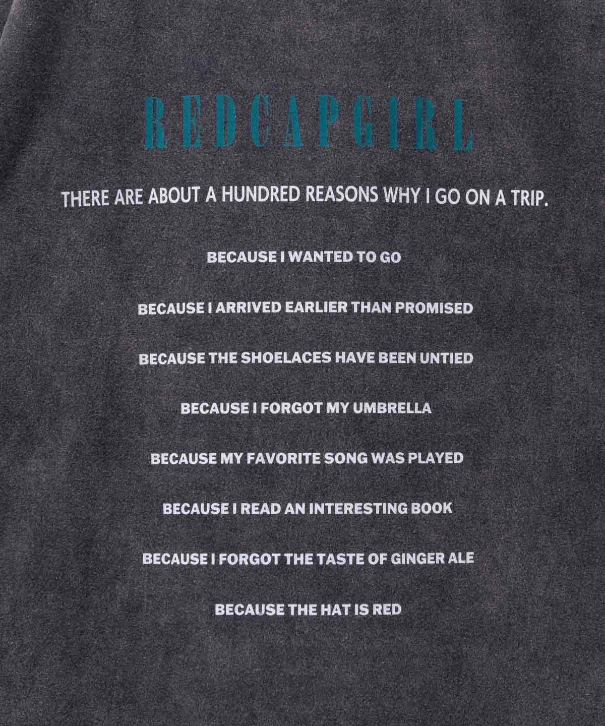 RED CAP GIRL 天竺バックプリントTシャツ メンズ ネコポス 対応商品