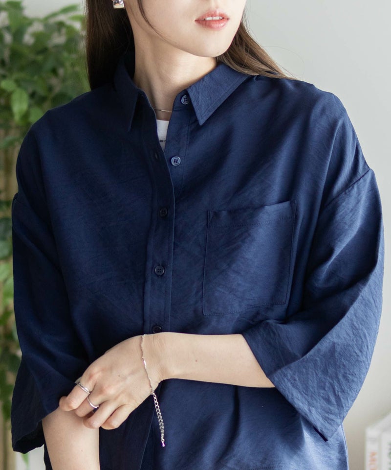 nAvy ショート丈7分袖シャツ レディース商品画像-8