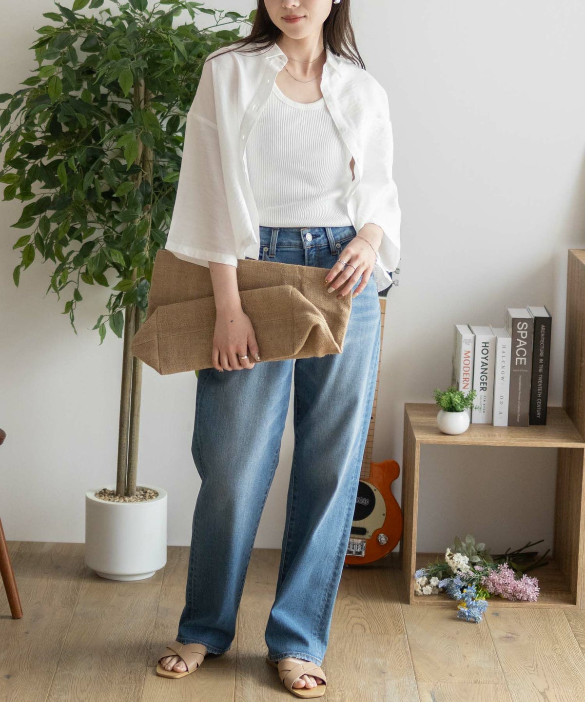 nAvy ショート丈7分袖シャツ レディース