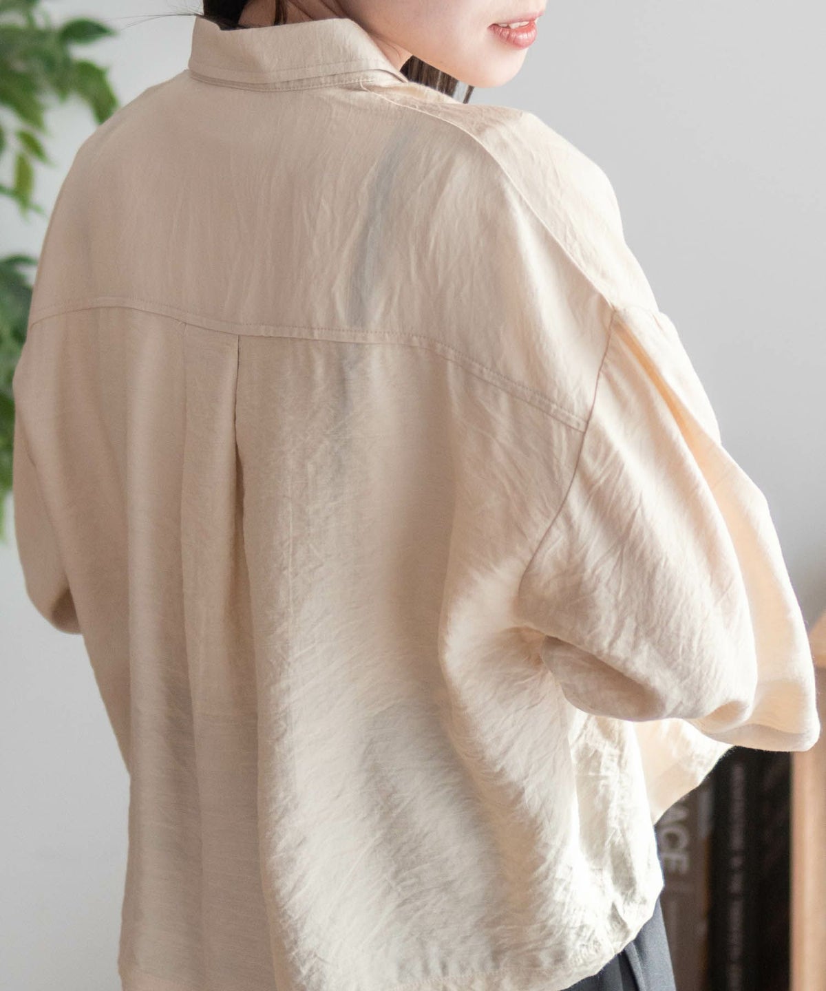 nAvy ショート丈7分袖シャツ レディース