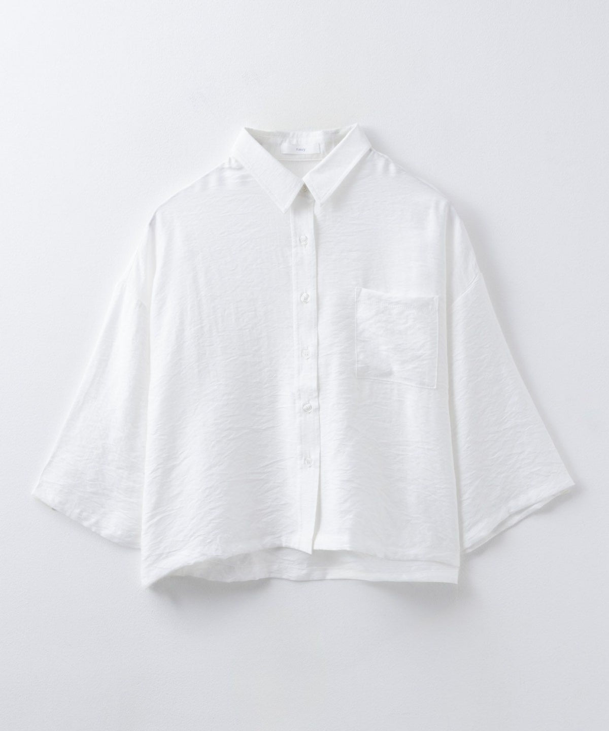 nAvy ショート丈7分袖シャツ レディース