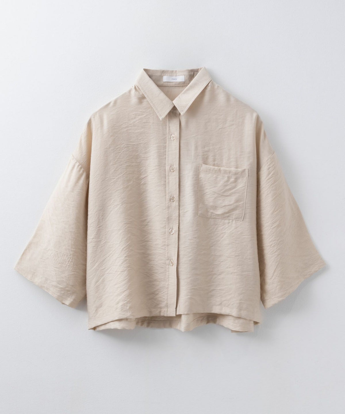 nAvy ショート丈7分袖シャツ レディース