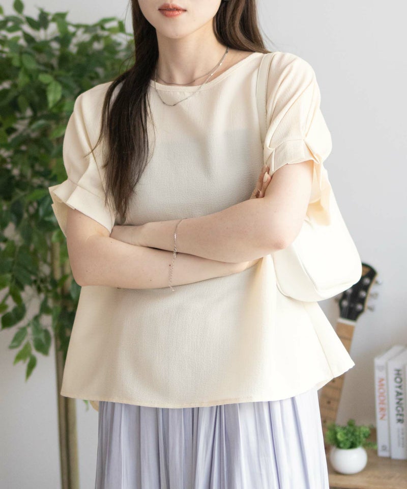 nAvy 袖口タックブラウス レディース商品画像-13