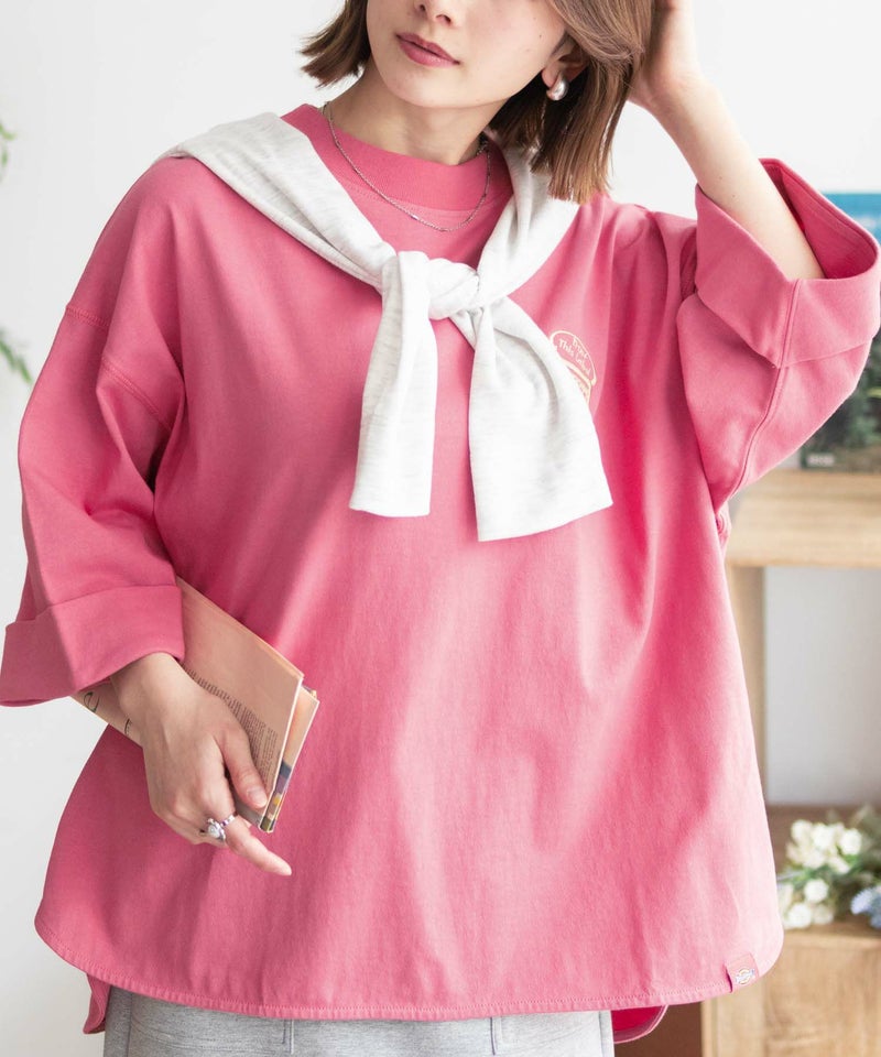 Dickies 刺繍ロールアップTシャツ レディース メール便 対応商品商品画像-3