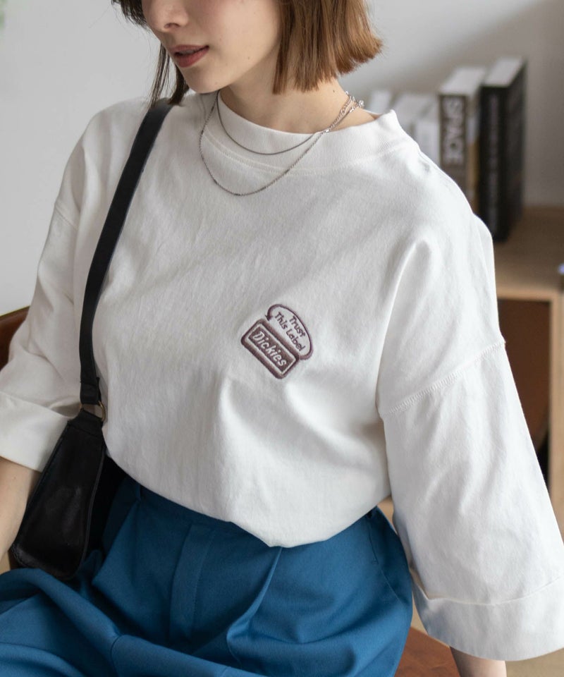 Dickies  刺繍ロールアップTシャツ レディース メール便 対応商品商品画像-6