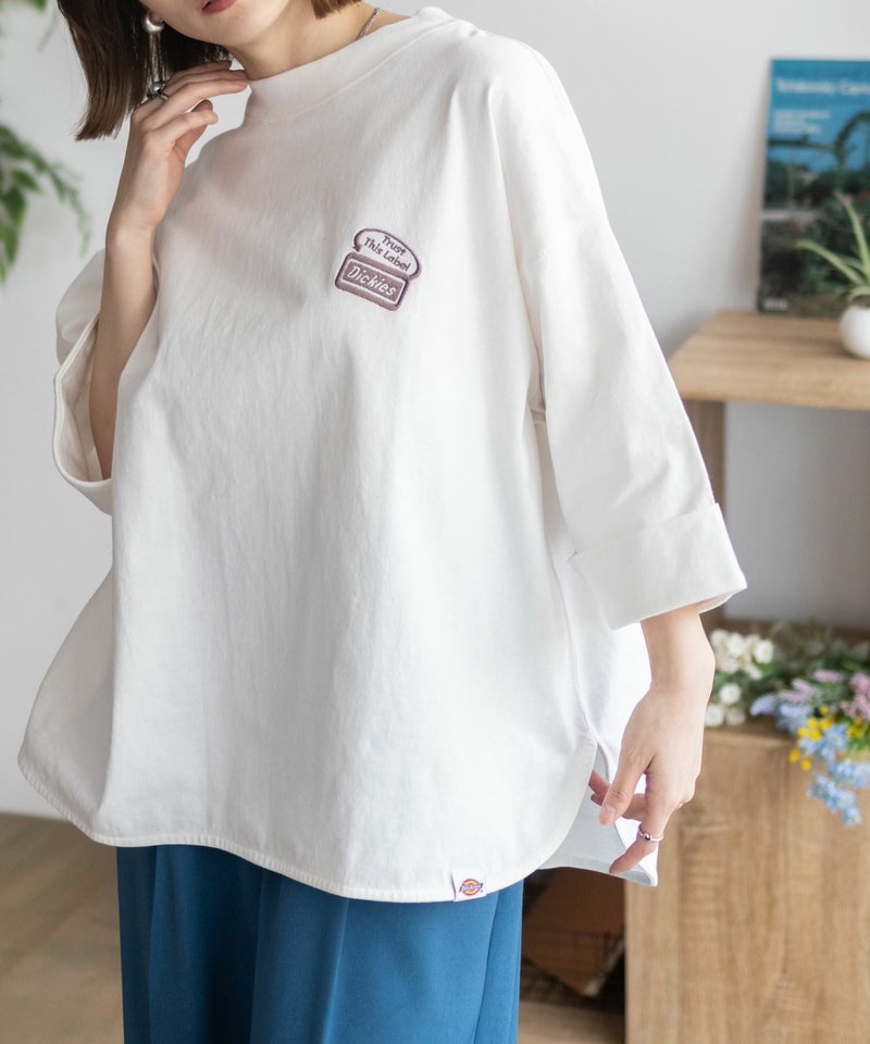 Dickies 刺繍ロールアップTシャツ レディース メール便 対応商品商品画像-8