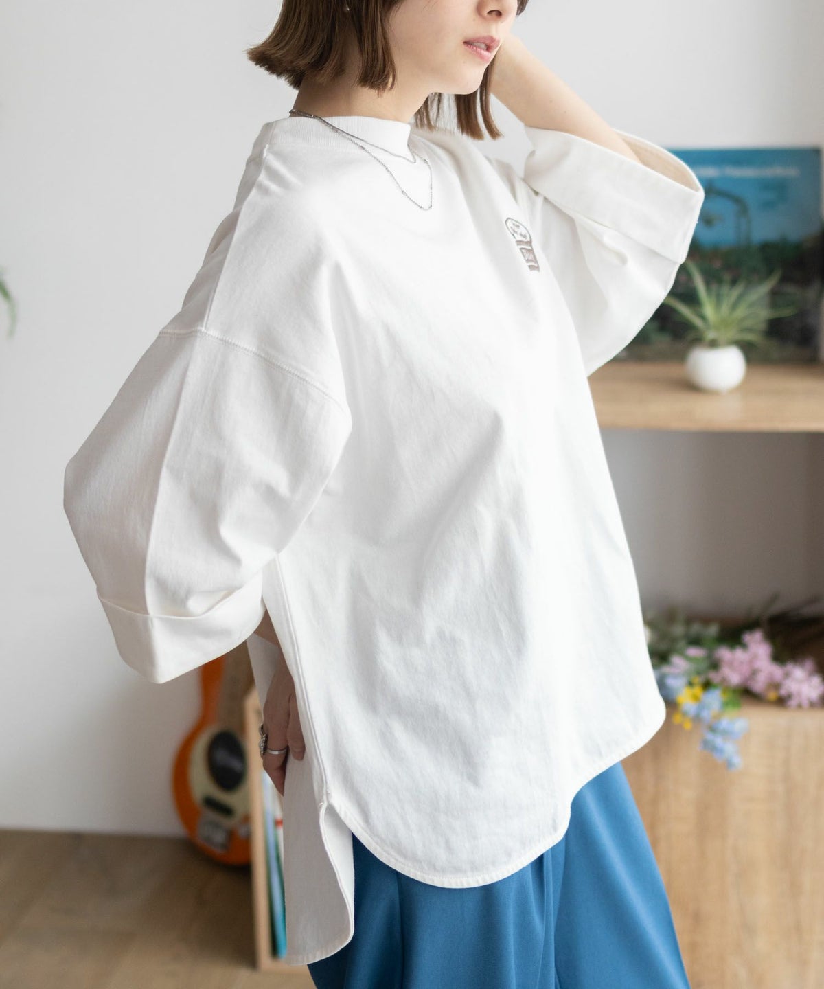 Dickies 刺繍ロールアップTシャツ レディース ネコポス 対応商品