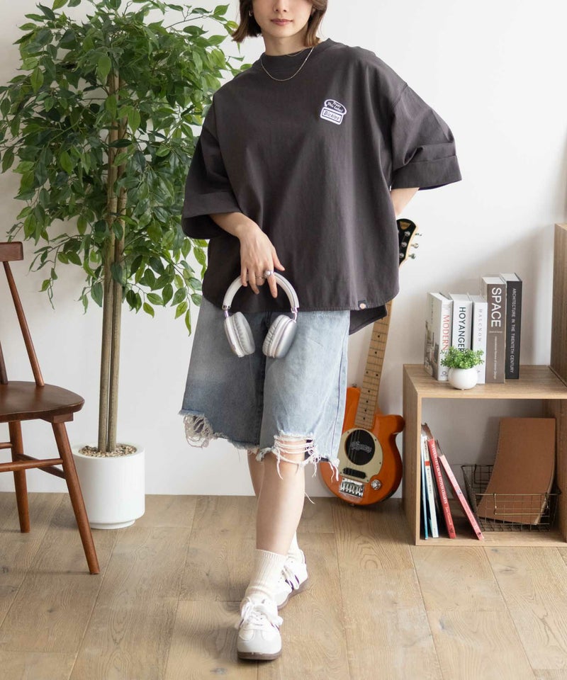 Dickies 刺繍ロールアップTシャツ レディース メール便 対応商品商品画像-16