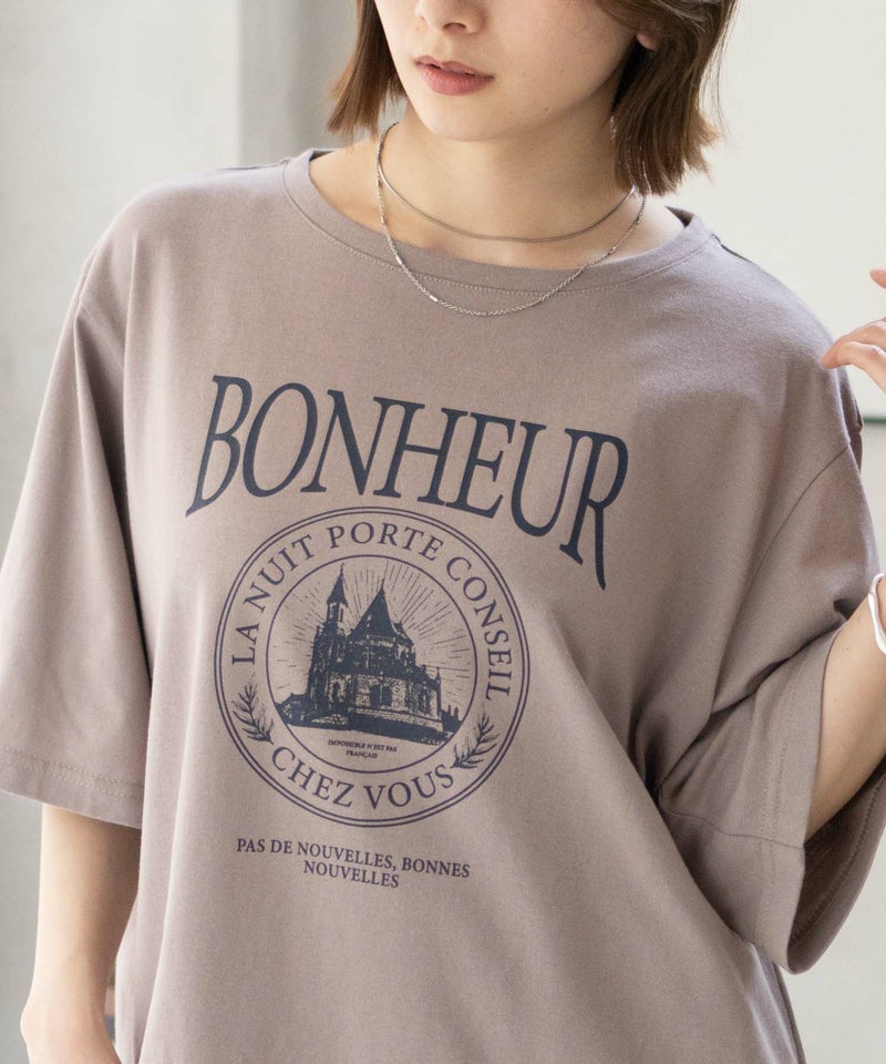 T-GRAPHICS  カフェテイストプリントTシャツ レディース メール便 対応商品商品画像-6