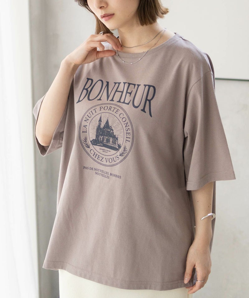 T-GRAPHICS  カフェテイストプリントTシャツ レディース メール便 対応商品商品画像-7