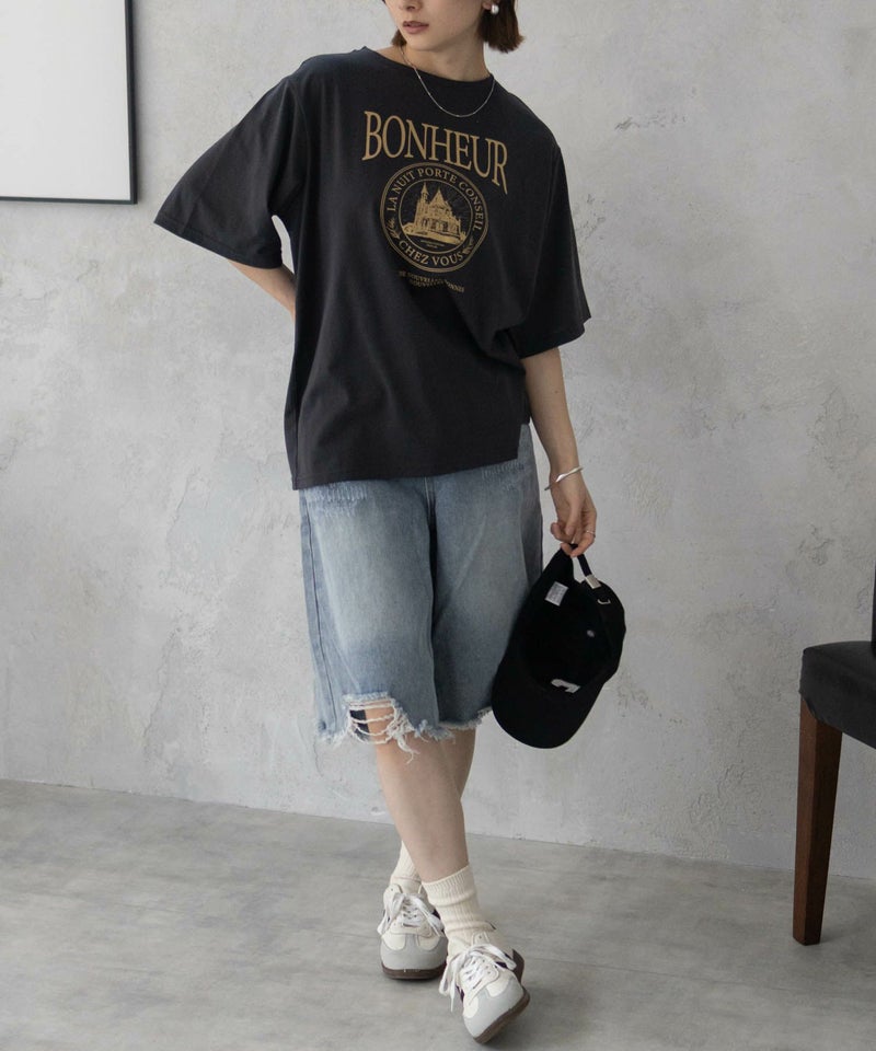 T-GRAPHICS  カフェテイストプリントTシャツ レディース メール便 対応商品商品画像-20