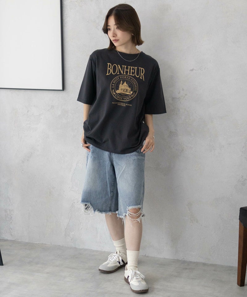 T-GRAPHICS  カフェテイストプリントTシャツ レディース メール便 対応商品商品画像-32