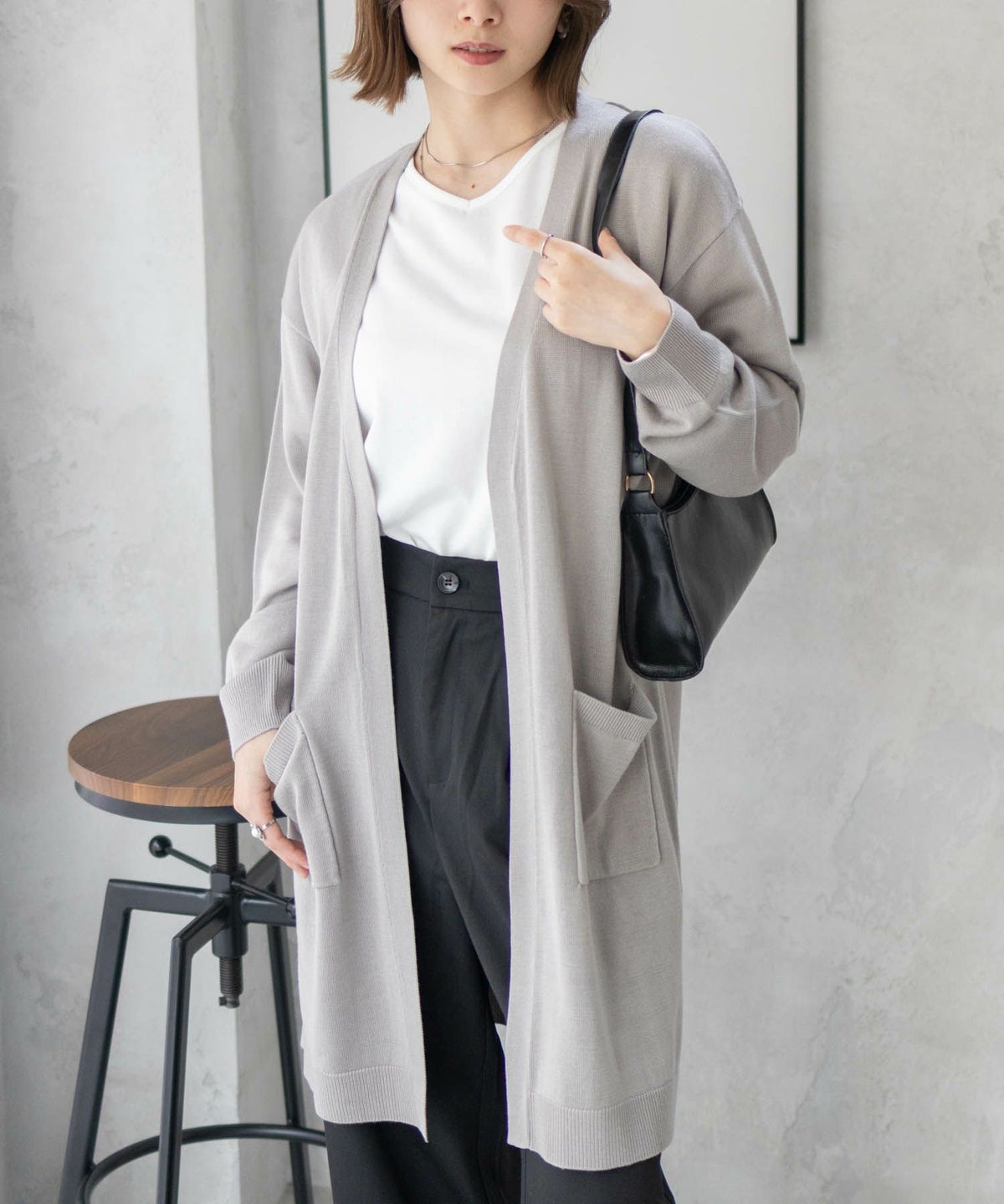 nAvy ニットトッパーカーディガンアンサンブル レディース