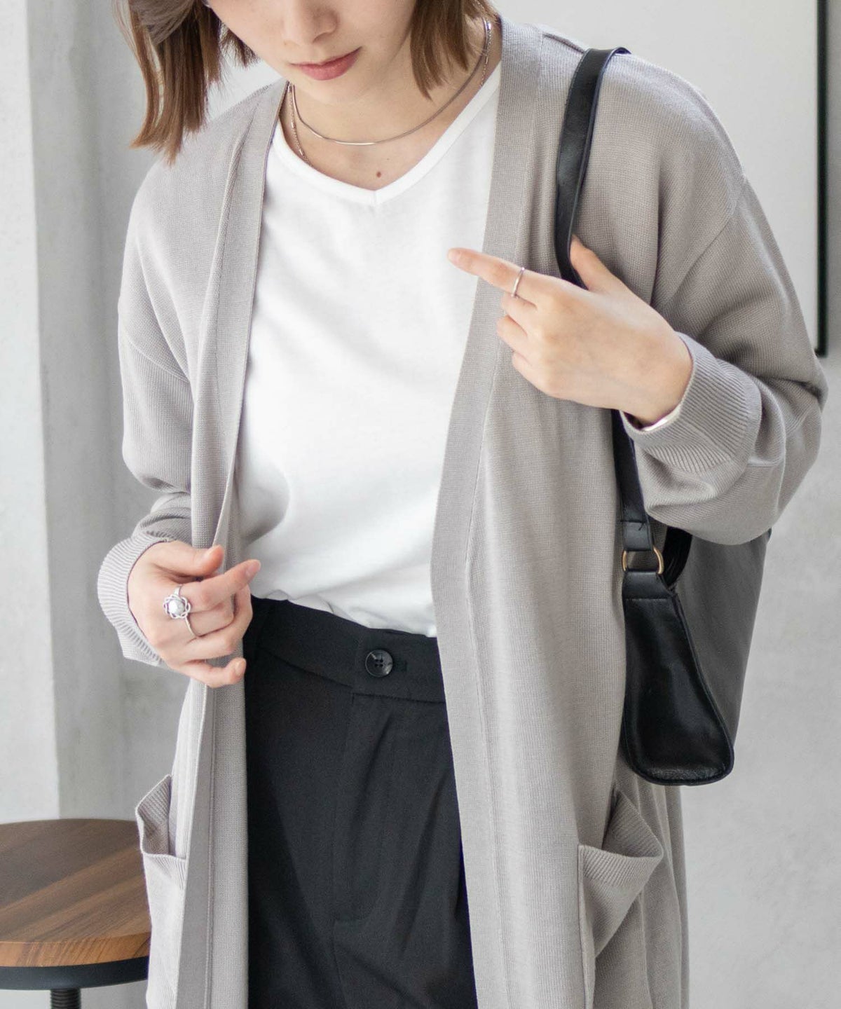 nAvy ニットトッパーカーディガンアンサンブル レディース