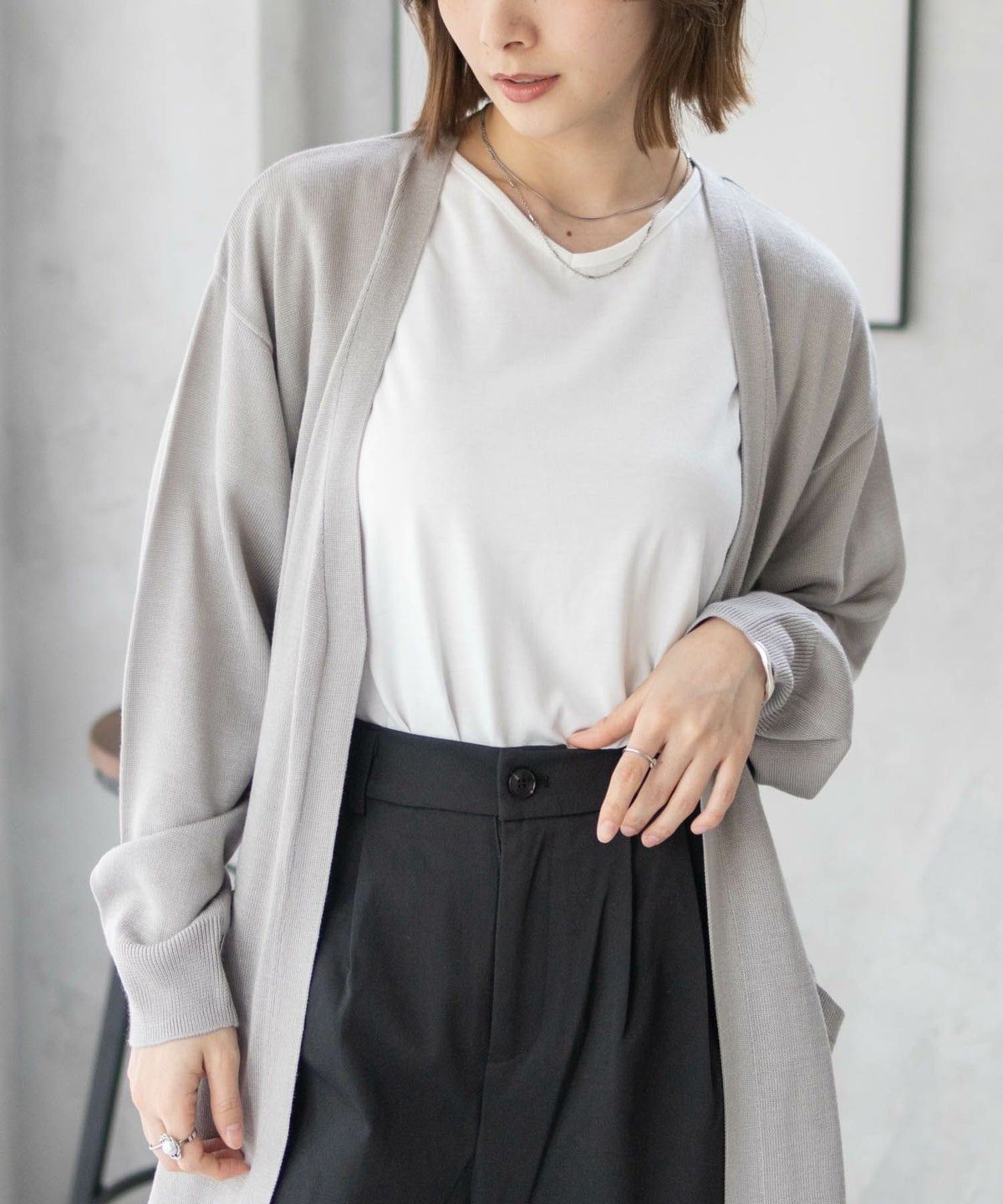 nAvy ニットトッパーカーディガンアンサンブル レディース