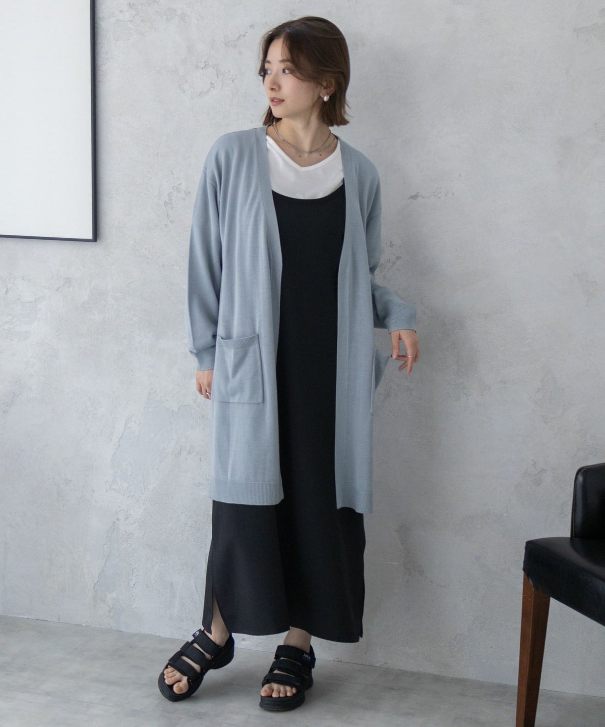 nAvy ニットトッパーカーディガンアンサンブル レディース