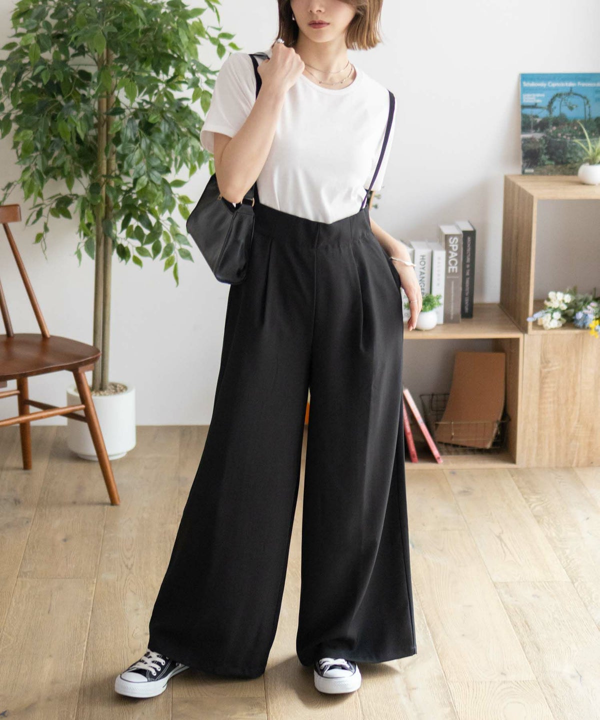 nAvy 杢麻ライクサロペットアンサンブル レディース