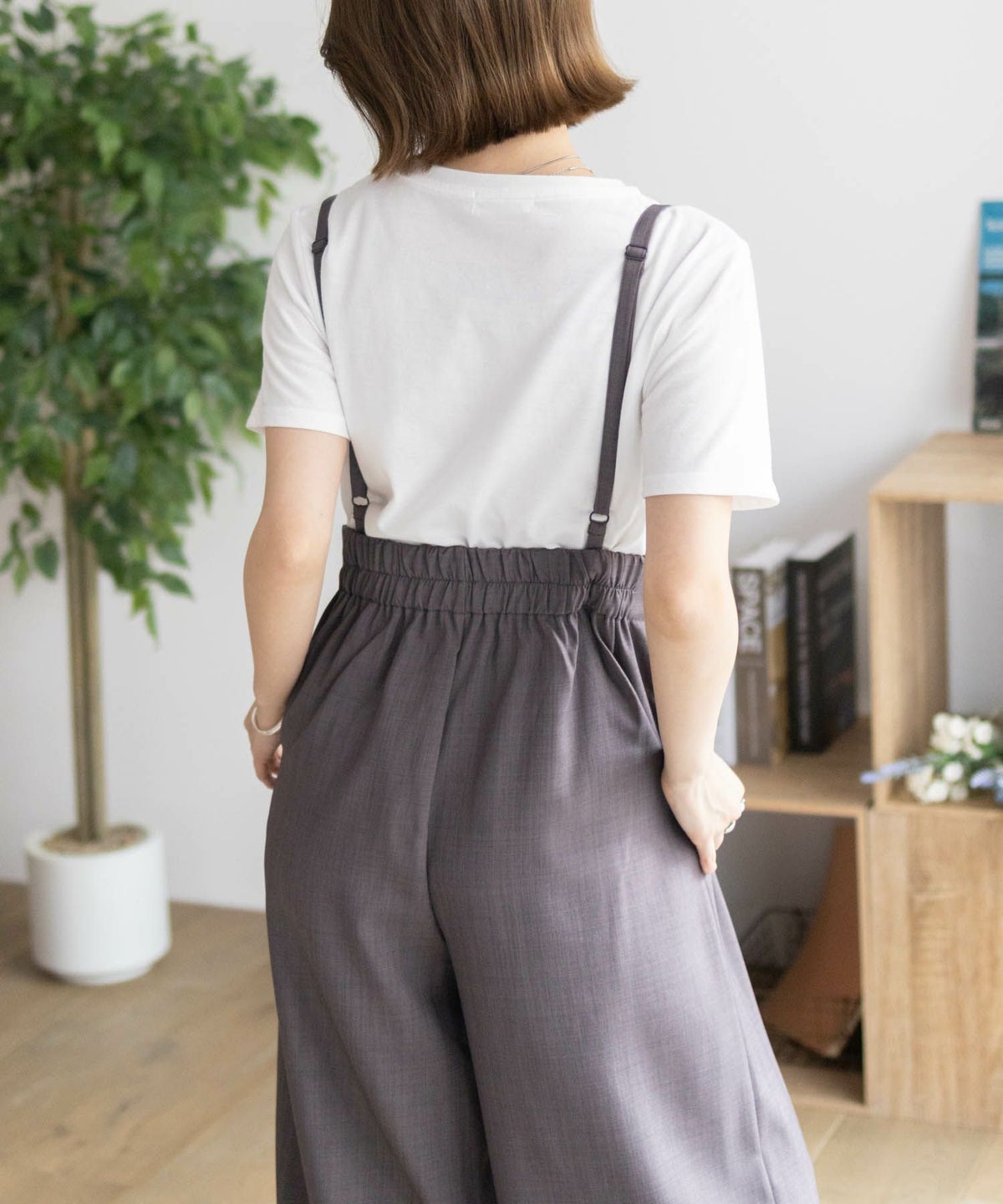 nAvy 杢麻ライクサロペットアンサンブル レディース