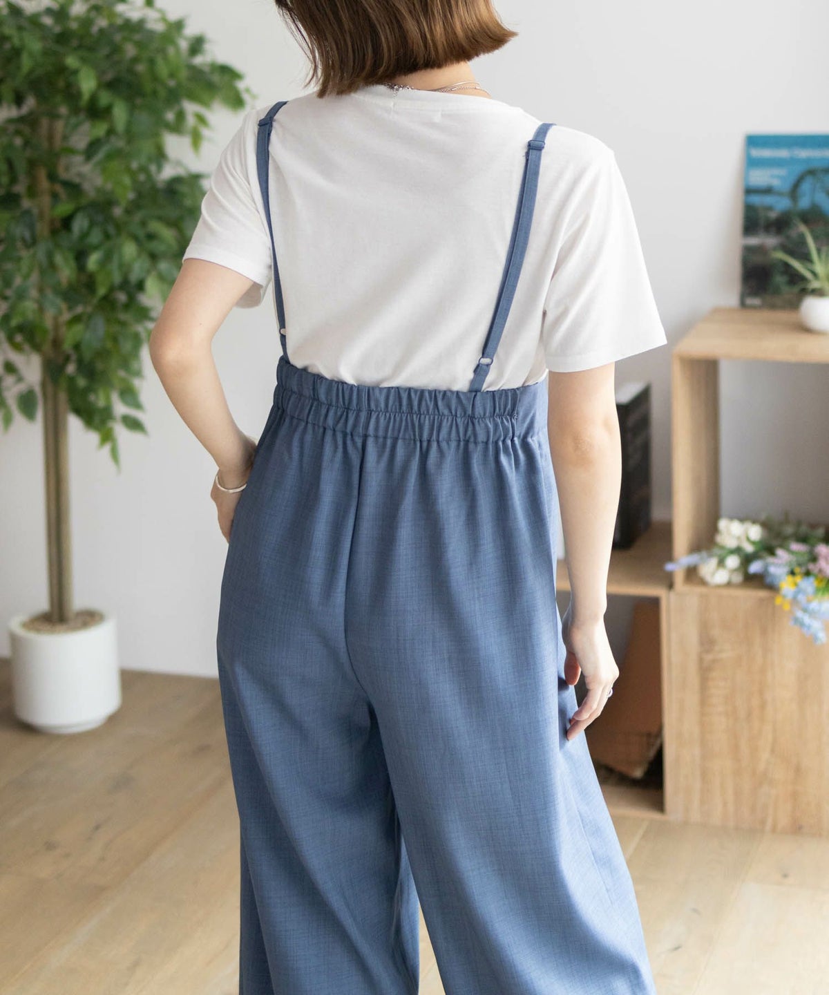 nAvy 杢麻ライクサロペットアンサンブル レディース