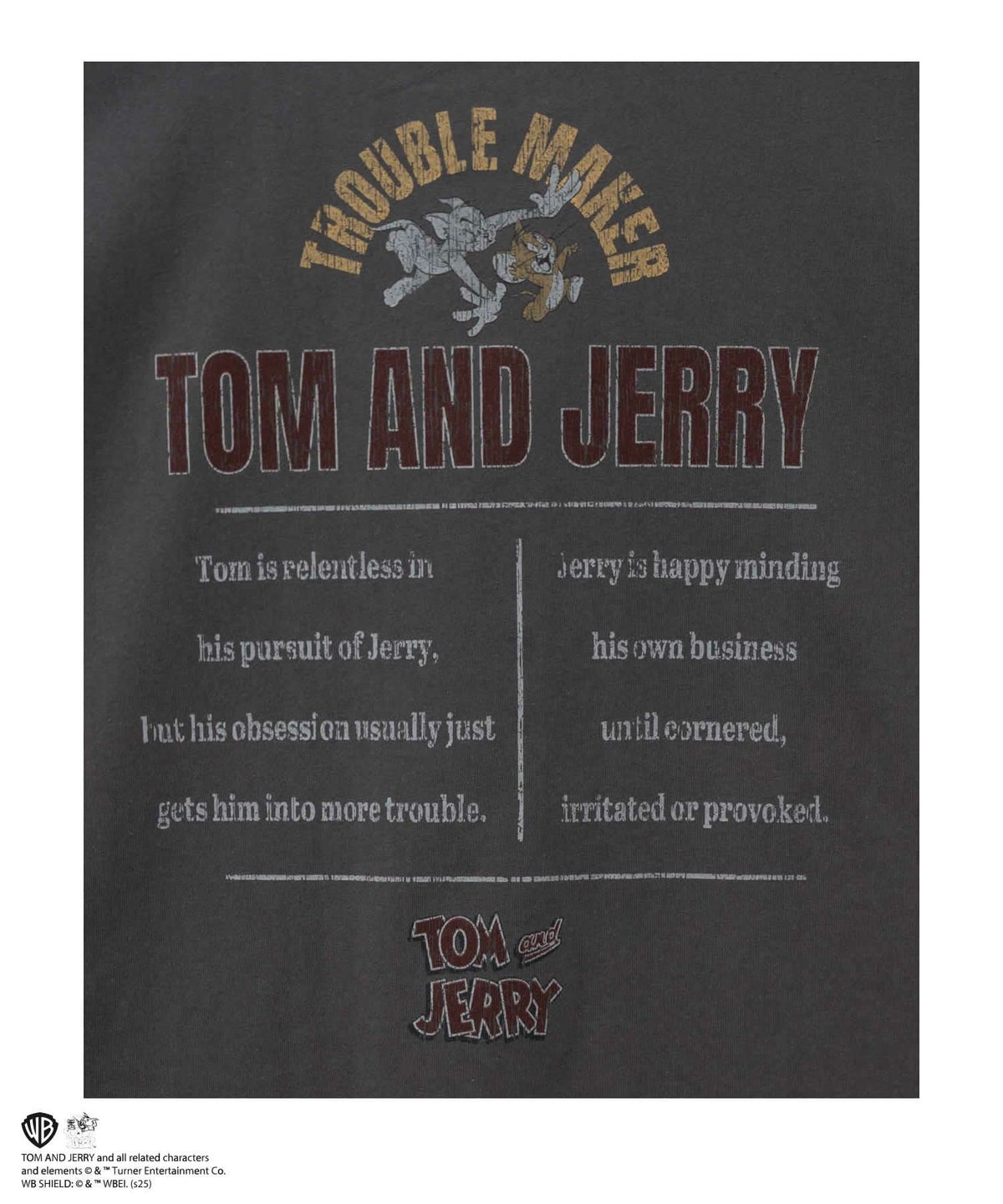 Tom and Jerry ピグメントライクTシャツ メンズ ネコポス 対応商品