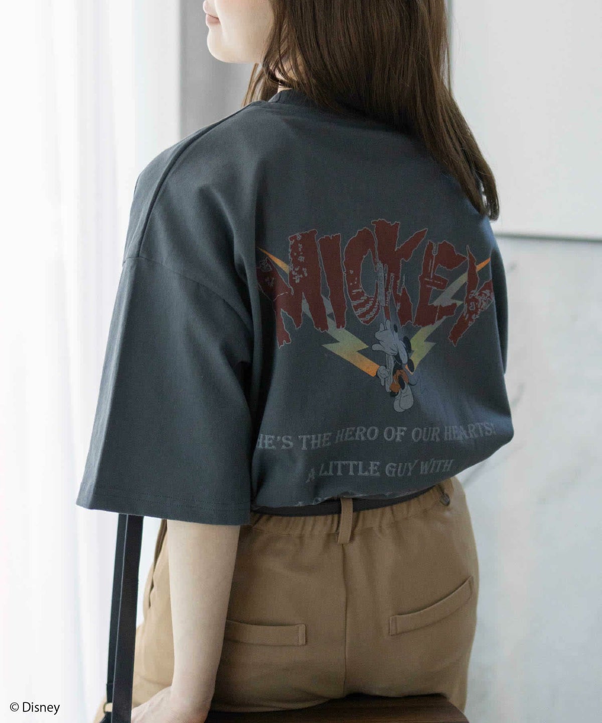 Disney ミッキーマウス / ロックプリントTシャツ メンズ ネコポス 対応商品