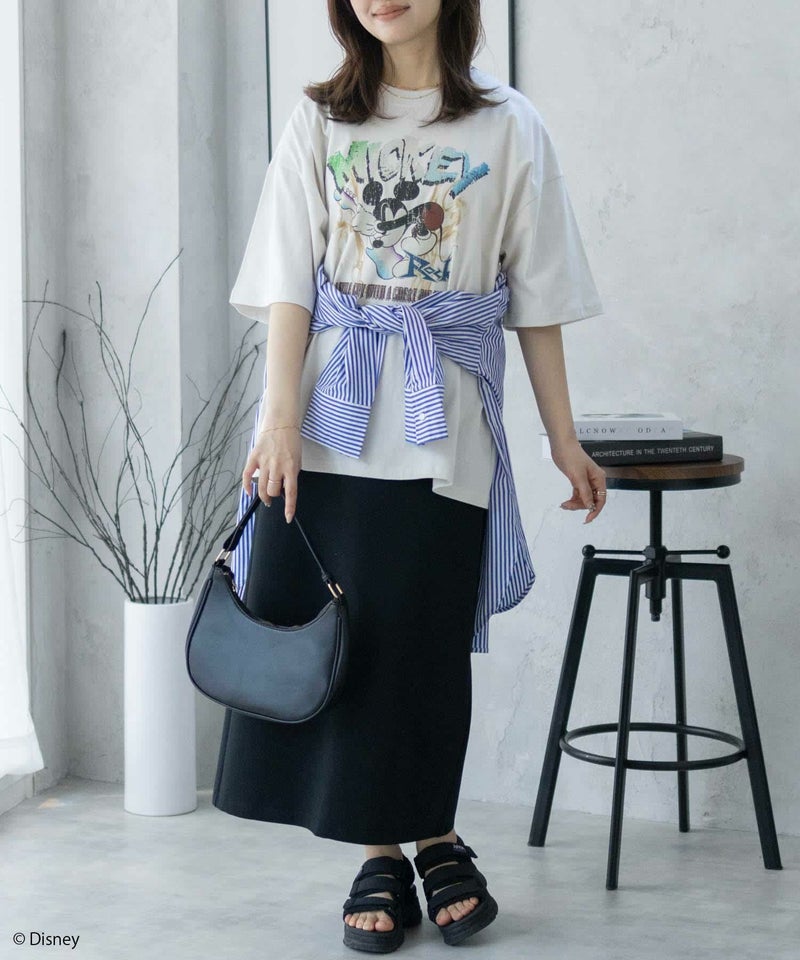 Disney ミッキーマウス / ロックプリントTシャツ メンズ メール便 対応商品商品画像-11