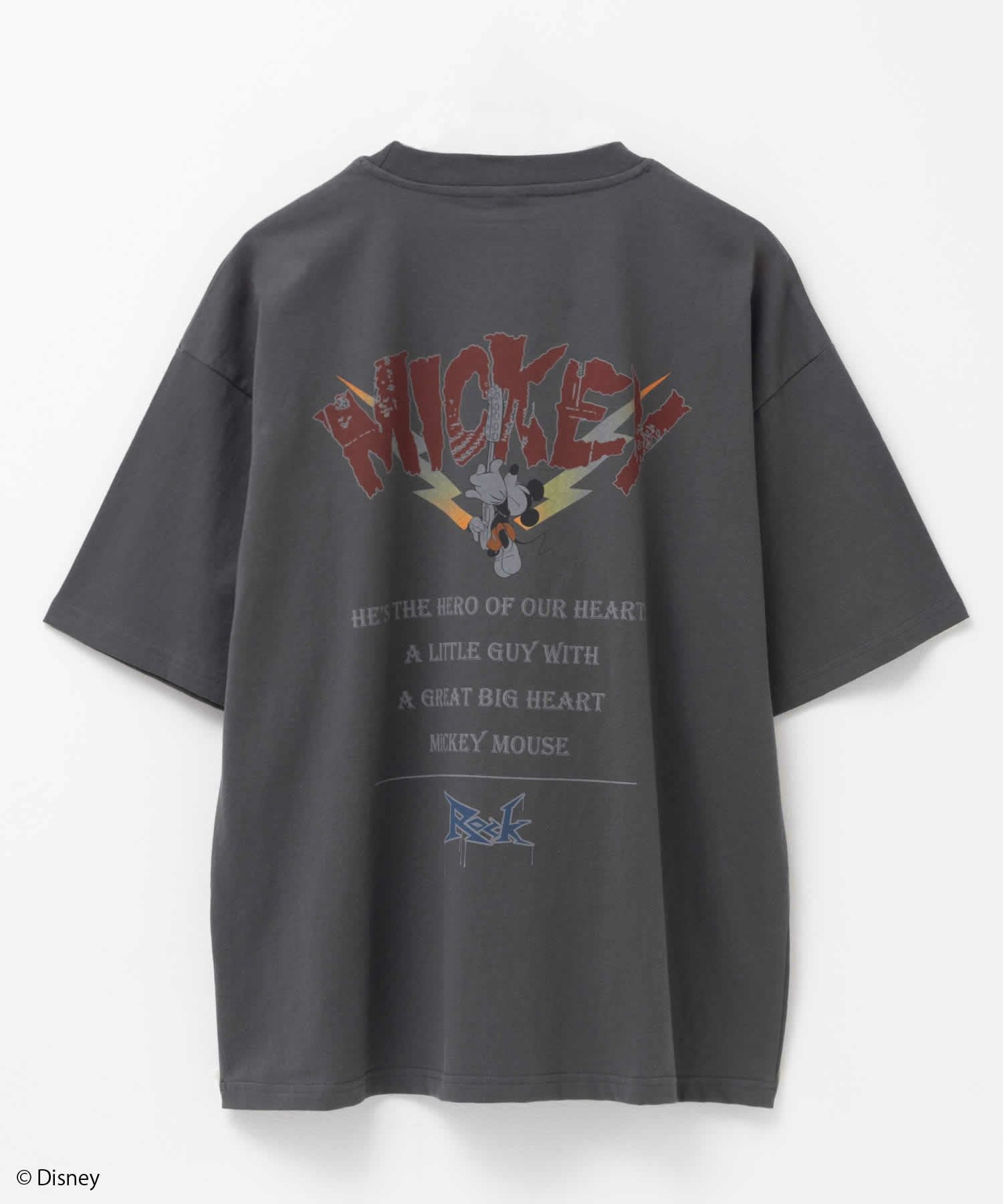 Disney ミッキーマウス / ロックプリントTシャツ メンズ