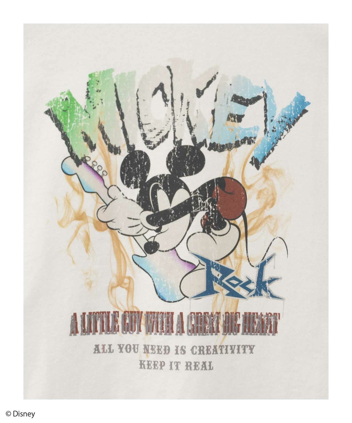 Disney ミッキーマウス / ロックプリントTシャツ メンズ ネコポス 対応商品