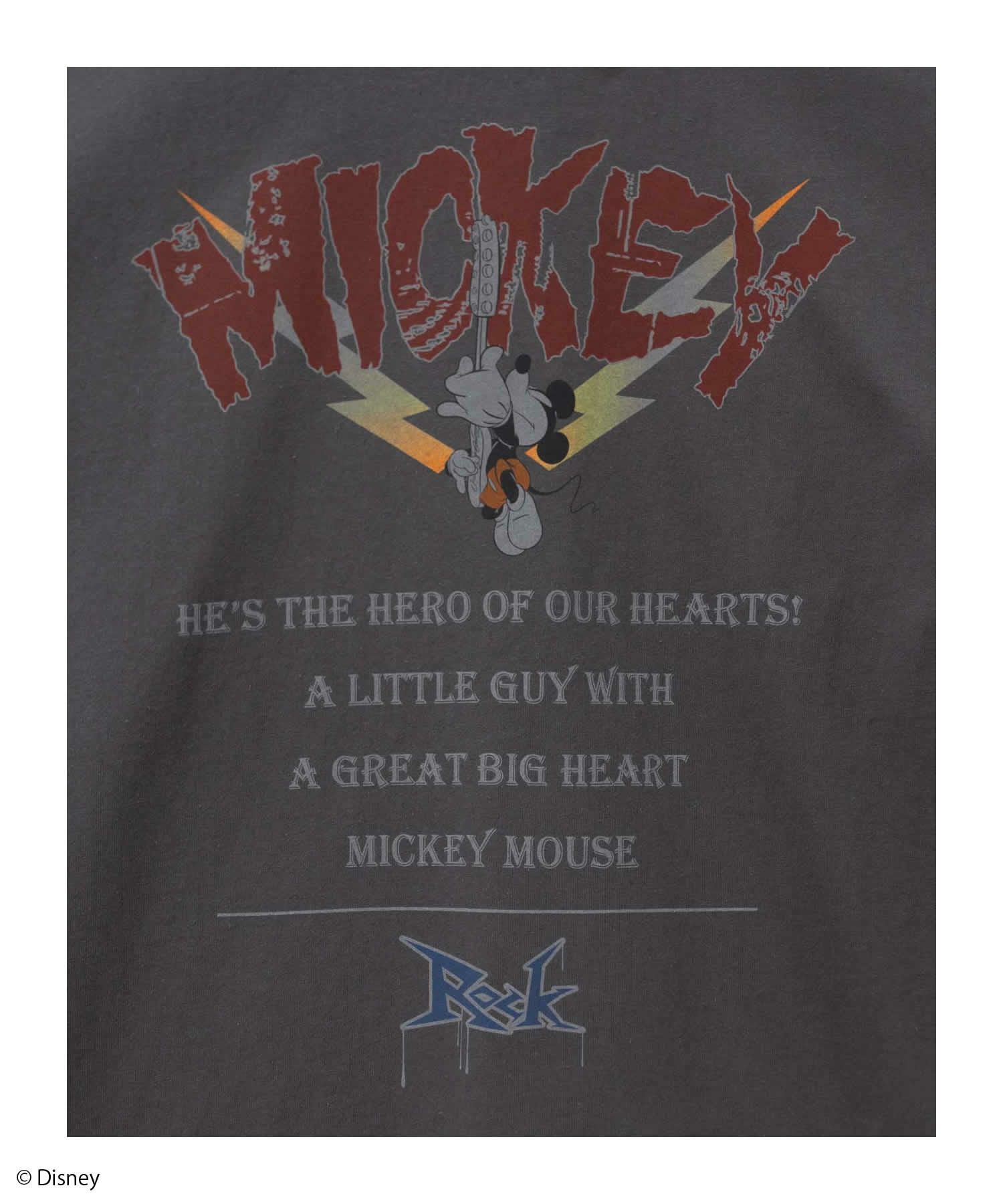 Disney ミッキーマウス / ロックプリントTシャツ メンズ