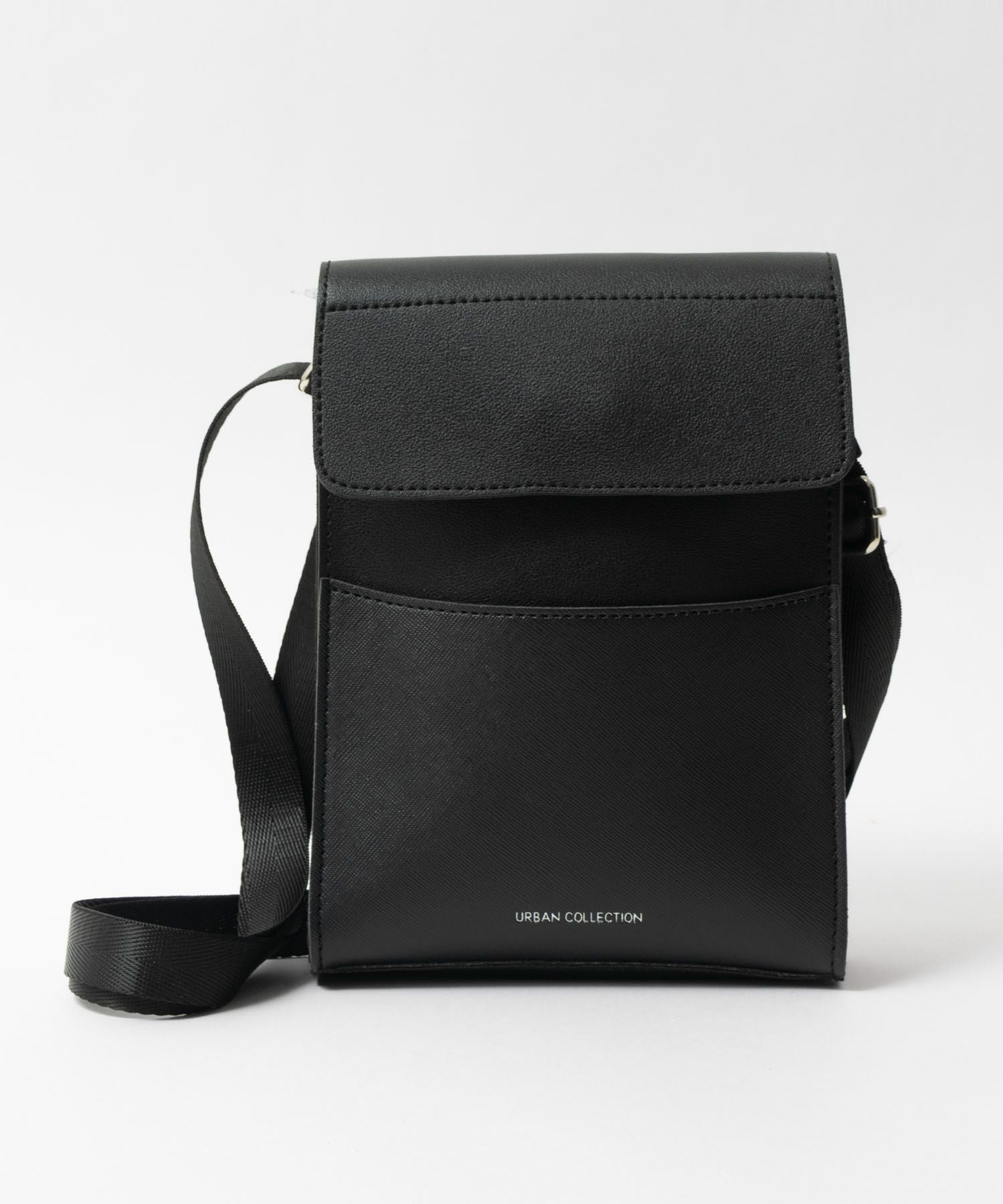 URBAN COLLECTION ボックス型フラップショルダーバッグ