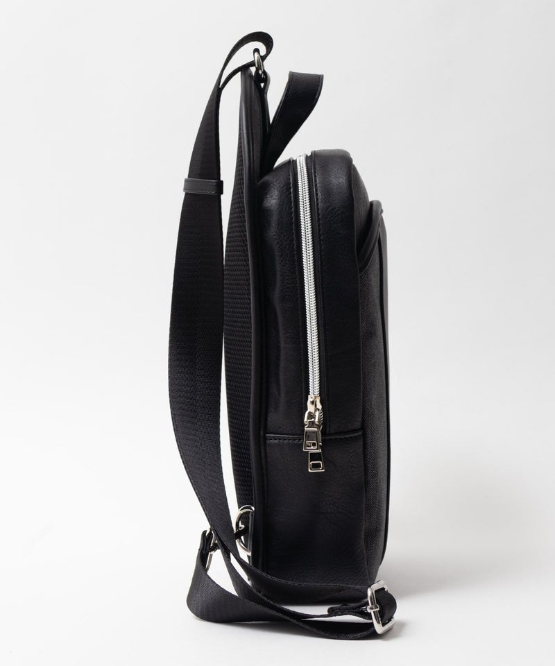 NAVY ポリデニム・合皮切替ボディバッグ商品画像-3