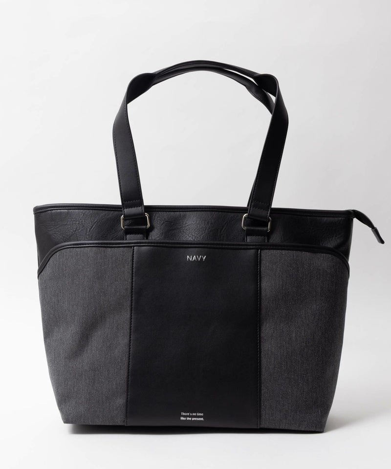 NAVY  ポリデニム・合皮切替トートバッグ商品画像-1