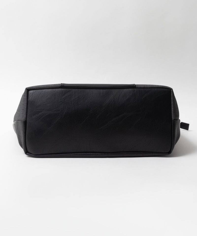 NAVY  ポリデニム・合皮切替トートバッグ商品画像-4