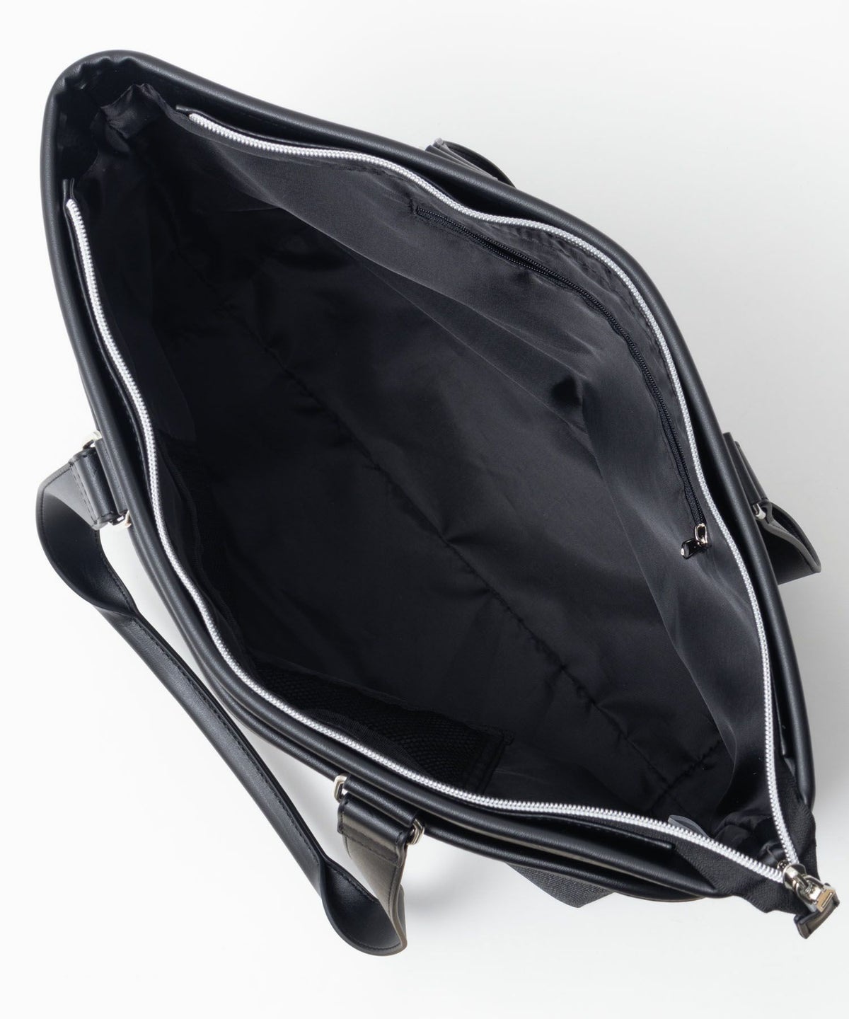 NAVY ポリデニム・合皮切替トートバッグ