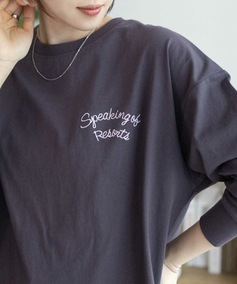 UNDERWRAPS  刺繍ラウンド長袖Tシャツ レディース メール便 対応商品商品画像-6