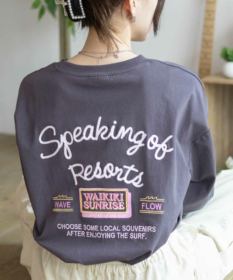 UNDERWRAPS  刺繍ラウンド長袖Tシャツ レディース メール便 対応商品商品画像-7