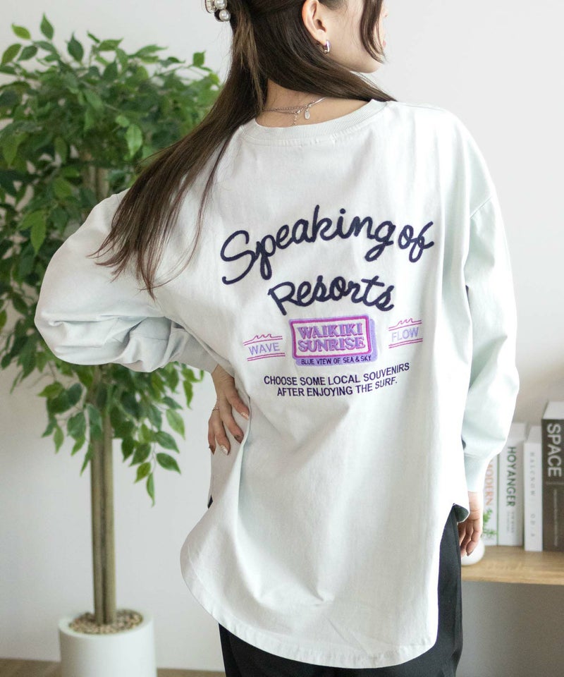 UNDERWRAPS 刺繍ラウンド長袖Tシャツ レディース メール便 対応商品商品画像-13