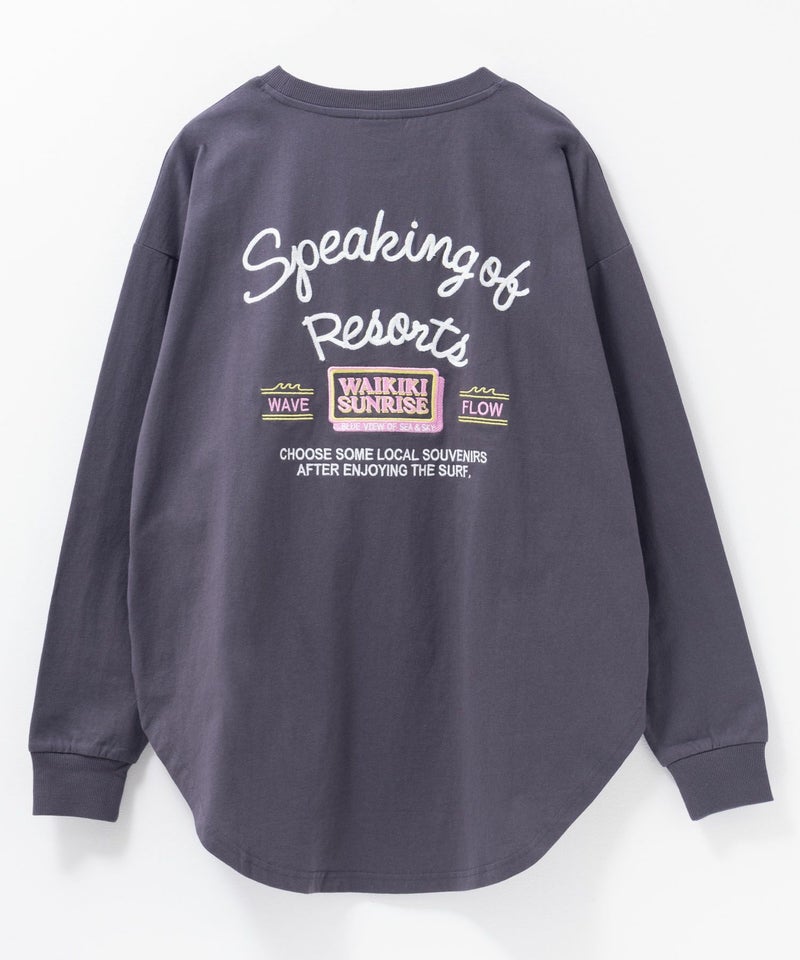 UNDERWRAPS  刺繍ラウンド長袖Tシャツ レディース メール便 対応商品商品画像-18