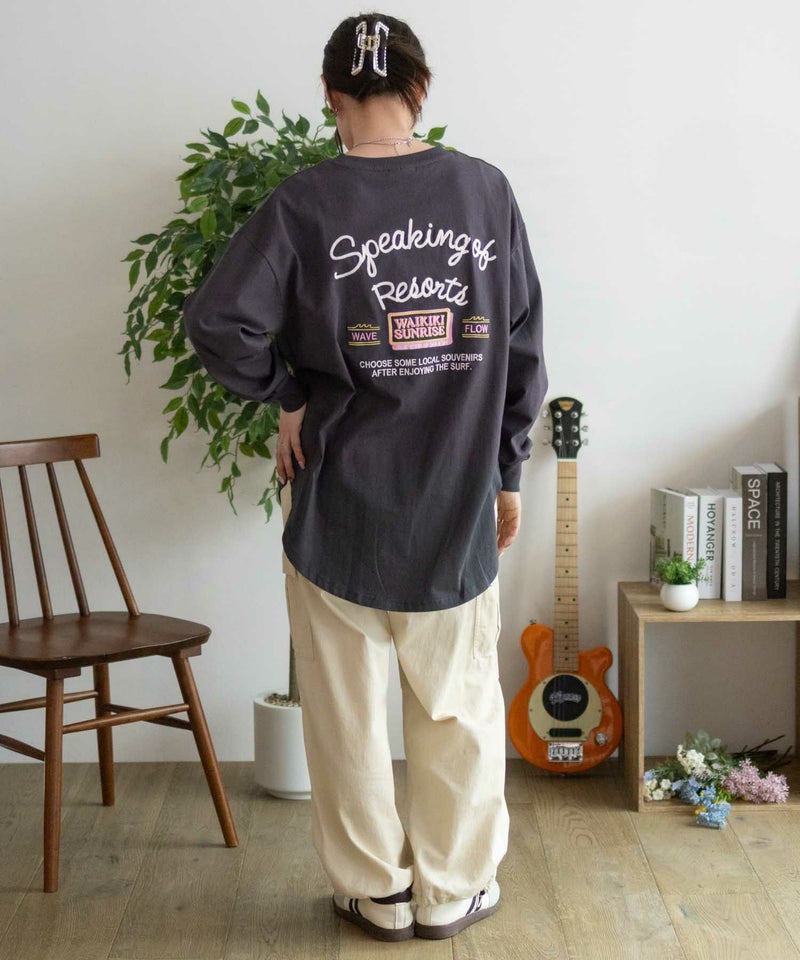 UNDERWRAPS 刺繍ラウンド長袖Tシャツ レディース メール便 対応商品商品画像-26